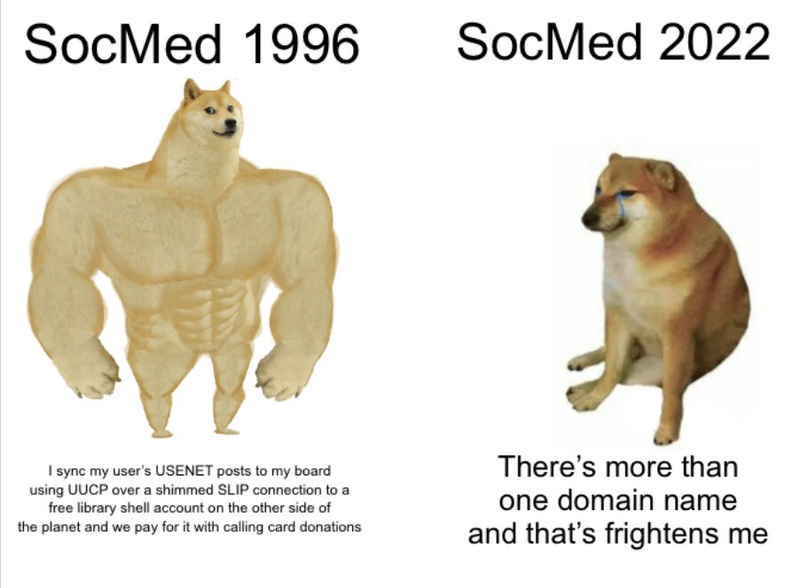 Meme about the complexity of the internet